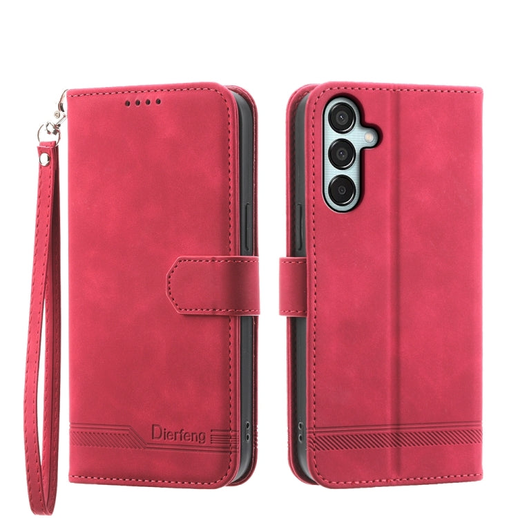 Dierfeng Dream Line TPU + PU Leather Phone Case, For Samsung Galaxy M55, For Samsung Galaxy M15 5G / F15 5G, For Samsung Galaxy Xcover 7, For Samsung Galaxy A55, For Samsung Galaxy A35, For Samsung Galaxy S24 Ultra 5G, For Samsung Galaxy S24+ 5G       ...