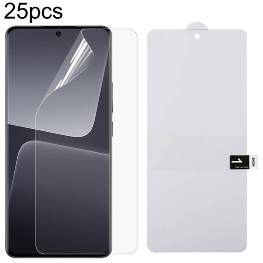 25pcs Full Screen Protector Explosion-proof Hydrogel Film, For Xiaomi 13T Pro, For Xiaomi Redmi 12 / 12R / 12 5G / Note 12R / Poco M6 Pro, For Xiaomi 13T, For Xiaomi Redmi Note 12T Pro