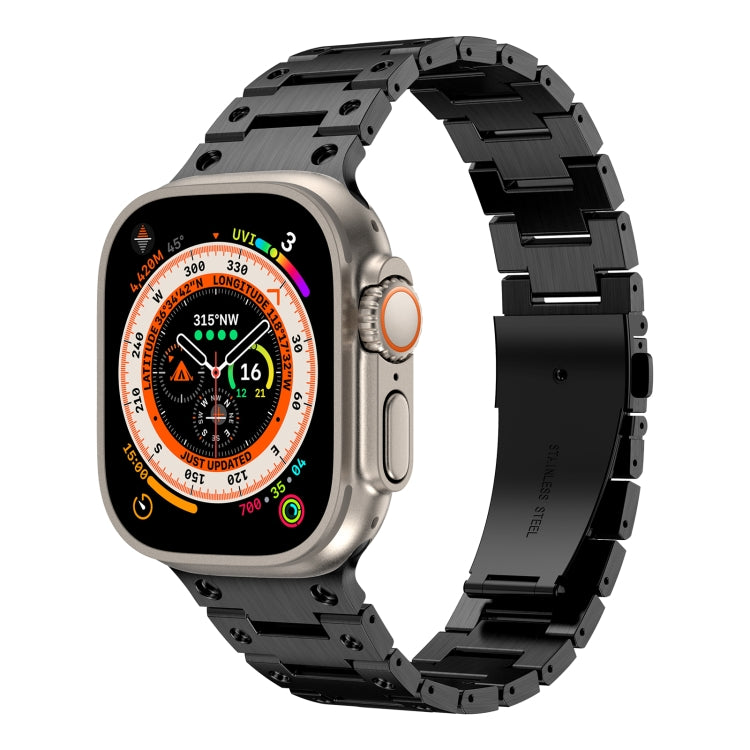 Double Rows Metal Watch Band, For Apple Watch Series 10 46mm, For Apple Watch Series 10 42mm, For Apple Watch SE 2023 44mm, For Apple Watch SE 2023 40mm, For Apple Watch Ultra 2 49mm, For Apple Watch 9 45mm, For Apple Watch 9 41mm                      ...
