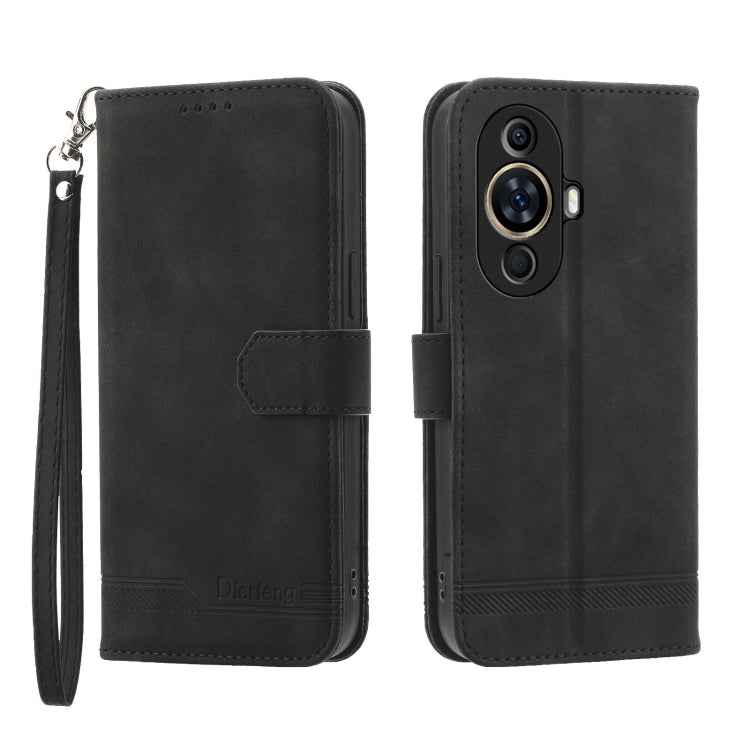 Dierfeng Dream Line TPU Hybrid PU Leather Phone Case, For Huawei Mate 60 Pro, For Huawei nova 11 Pro 4G, For Huawei nova 11, For Huawei P60 / P60 Pro
