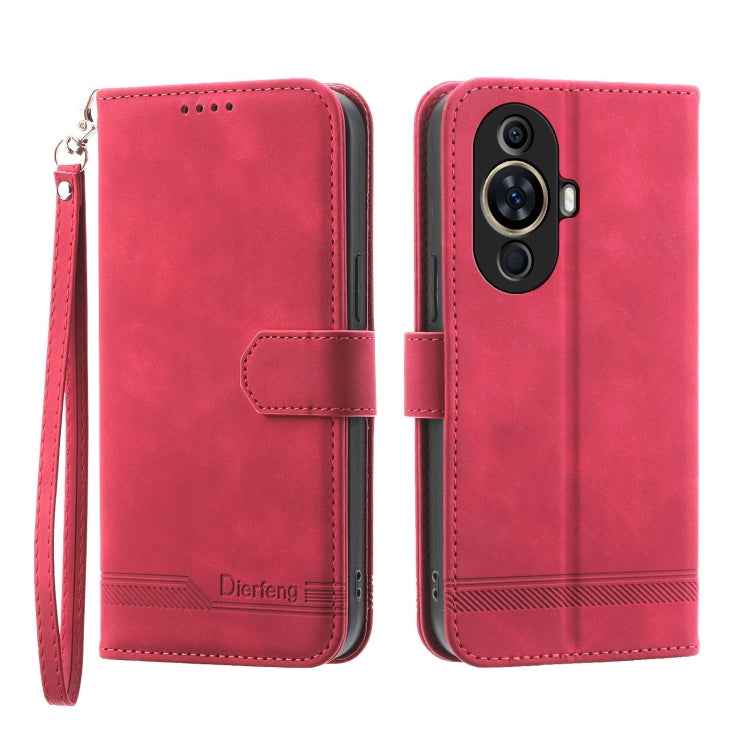 Dierfeng Dream Line TPU Hybrid PU Leather Phone Case, For Huawei Mate 60 Pro, For Huawei nova 11 Pro 4G, For Huawei nova 11, For Huawei P60 / P60 Pro