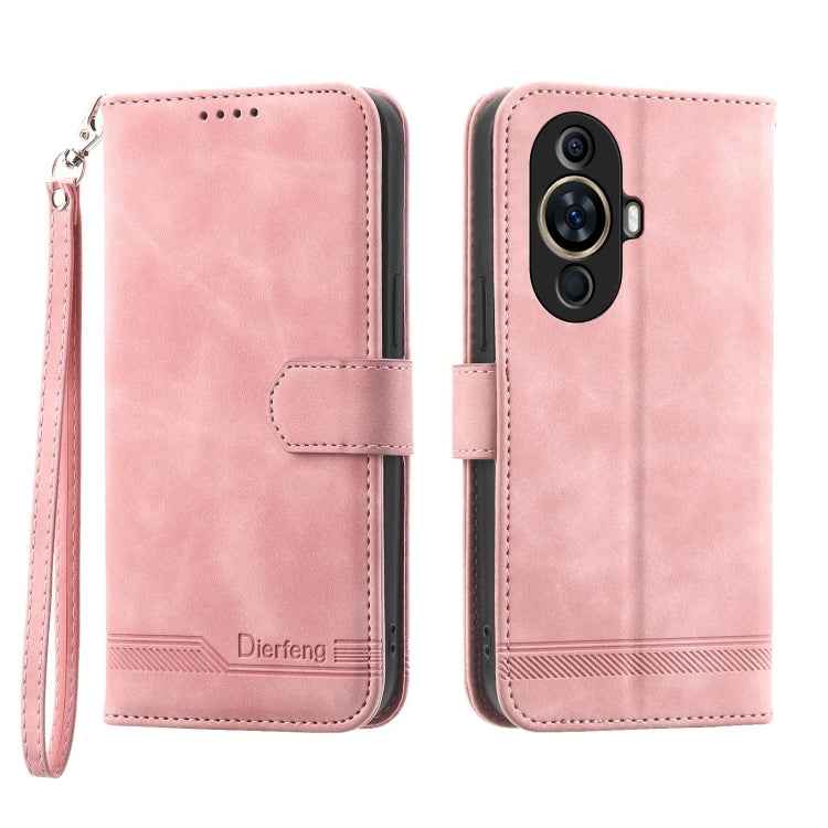 Dierfeng Dream Line TPU Hybrid PU Leather Phone Case, For Huawei Mate 60 Pro, For Huawei nova 11 Pro 4G, For Huawei nova 11, For Huawei P60 / P60 Pro