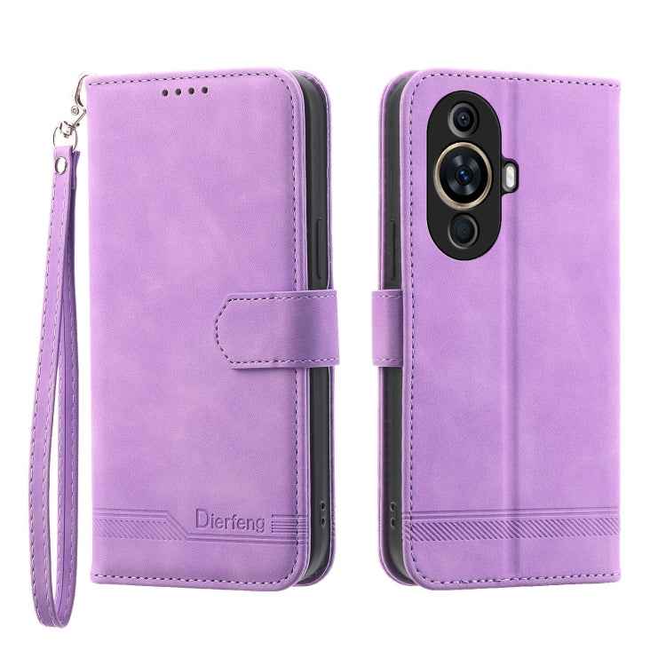Dierfeng Dream Line TPU Hybrid PU Leather Phone Case, For Huawei Mate 60 Pro, For Huawei nova 11 Pro 4G, For Huawei nova 11, For Huawei P60 / P60 Pro