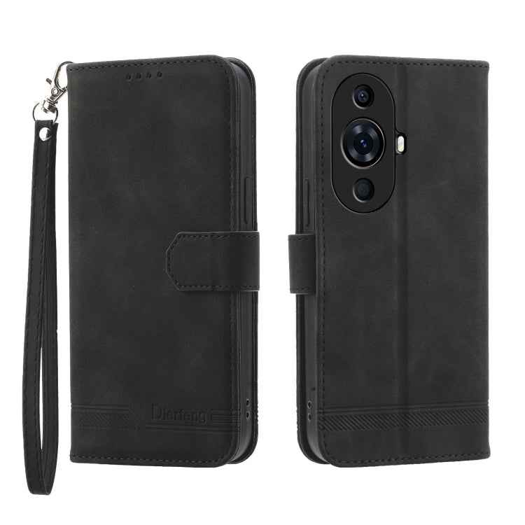 Dierfeng Dream Line TPU Hybrid PU Leather Phone Case, For Huawei Mate 60 Pro, For Huawei nova 11 Pro 4G, For Huawei nova 11, For Huawei P60 / P60 Pro