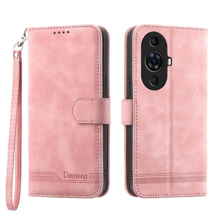 Dierfeng Dream Line TPU Hybrid PU Leather Phone Case, For Huawei Mate 60 Pro, For Huawei nova 11 Pro 4G, For Huawei nova 11, For Huawei P60 / P60 Pro
