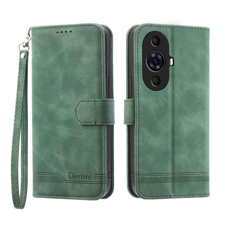 Dierfeng Dream Line TPU Hybrid PU Leather Phone Case, For Huawei Mate 60 Pro, For Huawei nova 11 Pro 4G, For Huawei nova 11, For Huawei P60 / P60 Pro