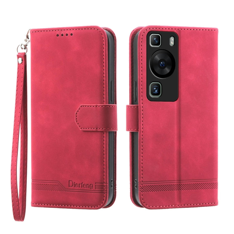 Dierfeng Dream Line TPU Hybrid PU Leather Phone Case, For Huawei Mate 60 Pro, For Huawei nova 11 Pro 4G, For Huawei nova 11, For Huawei P60 / P60 Pro