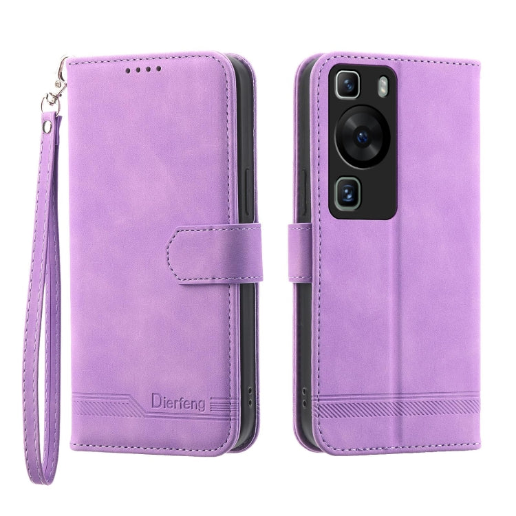 Dierfeng Dream Line TPU Hybrid PU Leather Phone Case, For Huawei Mate 60 Pro, For Huawei nova 11 Pro 4G, For Huawei nova 11, For Huawei P60 / P60 Pro
