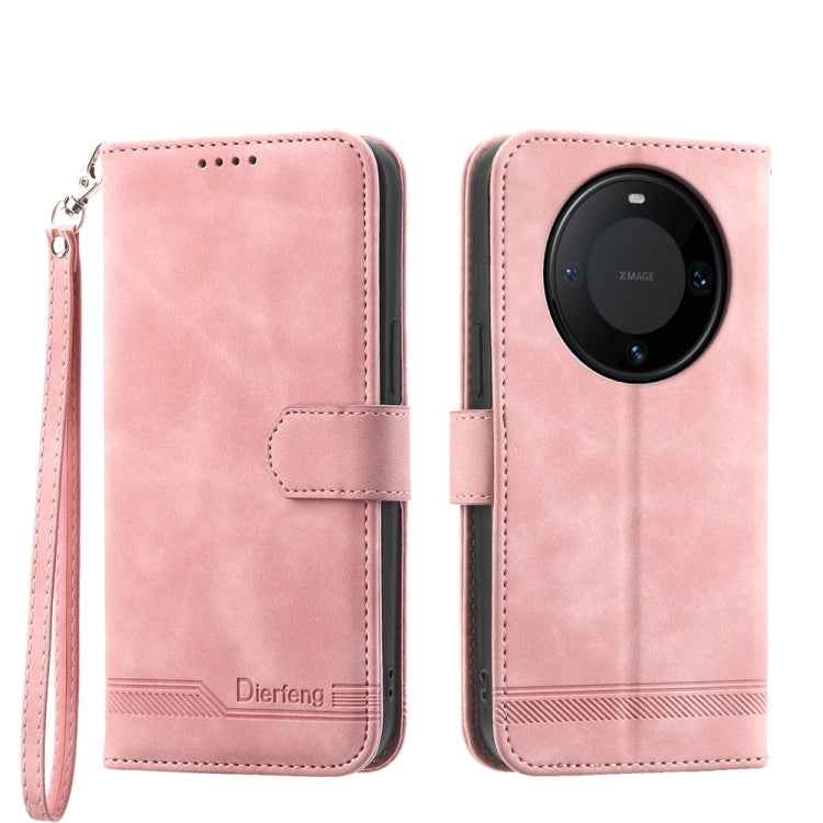 Dierfeng Dream Line TPU Hybrid PU Leather Phone Case, For Huawei Mate 60 Pro, For Huawei nova 11 Pro 4G, For Huawei nova 11, For Huawei P60 / P60 Pro