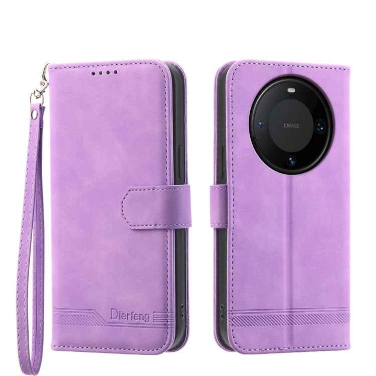 Dierfeng Dream Line TPU Hybrid PU Leather Phone Case, For Huawei Mate 60 Pro, For Huawei nova 11 Pro 4G, For Huawei nova 11, For Huawei P60 / P60 Pro