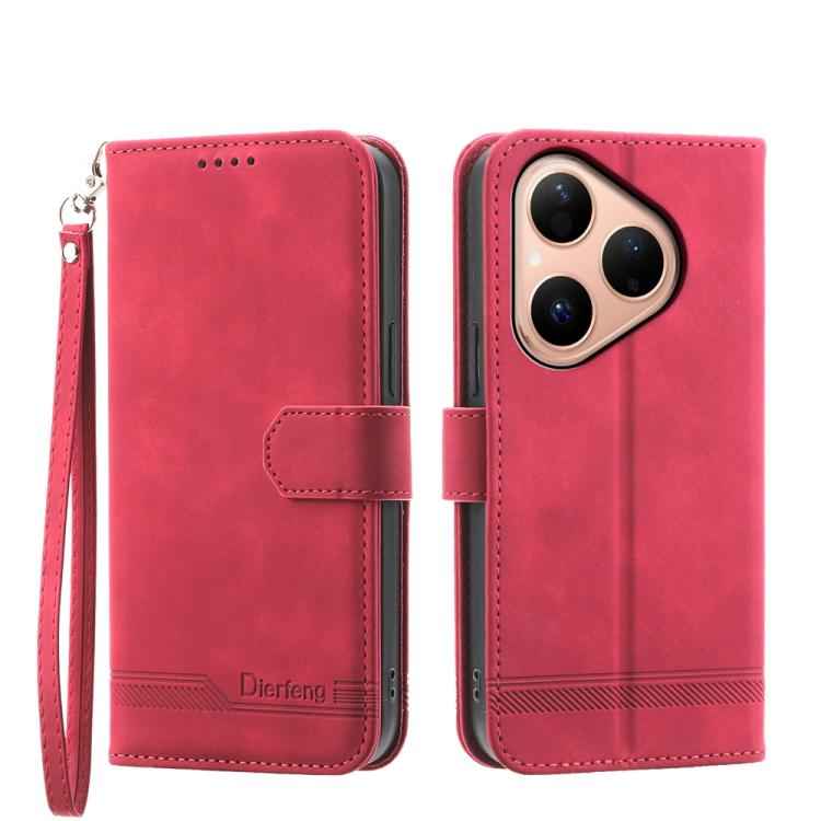Dierfeng Dream Line TPU Hybrid PU Leather Phone Case, For Huawei Pura 80 Ultra 5G, For Huawei Pura 80 Pro 5G / Pura 80 Pro+ 5G, For Huawei Pura 80 5G, For Huawei nova 14 Ultra, For Huawei nova 14 Pro, For Huawei nova 14, For Huawei nova 13 Pro         ...