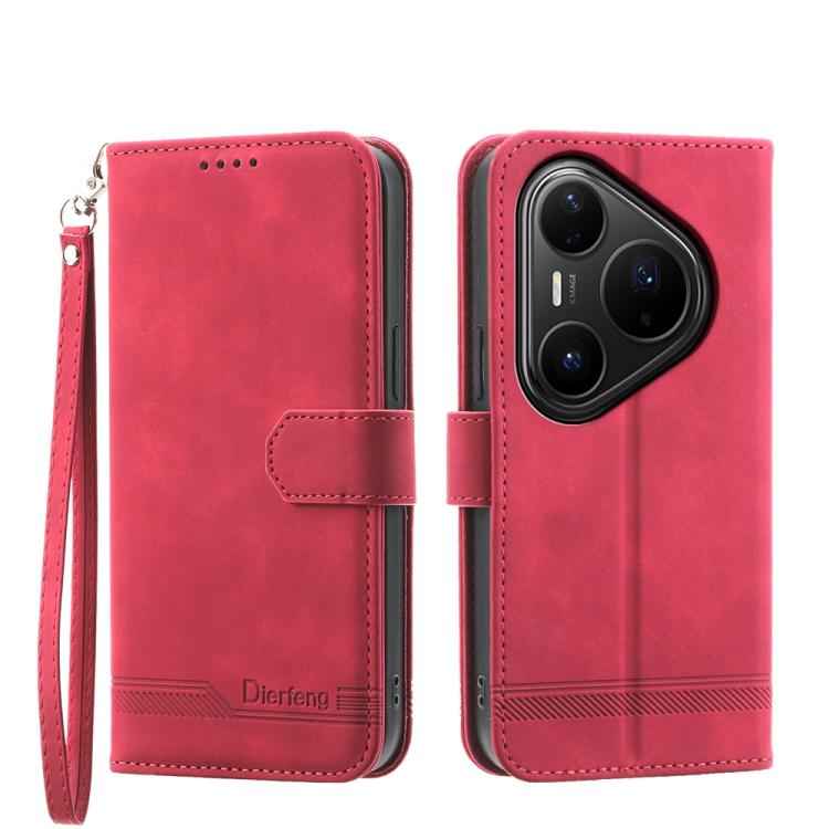 Dierfeng Dream Line TPU Hybrid PU Leather Phone Case, For Huawei Pura 80 Ultra 5G, For Huawei Pura 80 Pro 5G / Pura 80 Pro+ 5G, For Huawei Pura 80 5G, For Huawei nova 14 Ultra, For Huawei nova 14 Pro, For Huawei nova 14, For Huawei nova 13 Pro         ...