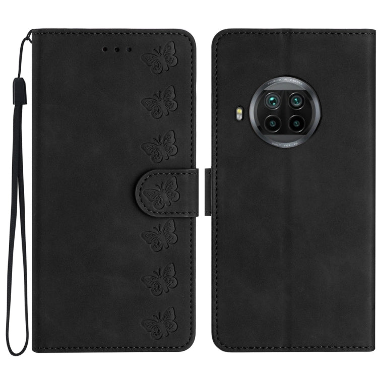 Seven Butterflies Embossed Leather Phone Case, For Xiaomi Redmi Note 9 5G / Note 9T, For Xiaomi Mi 10T Lite, For Xiaomi Mi 10T / 10T Pro, For Xiaomi Redmi 9A, For Xiaomi Redmi 9, For Xiaomi Redmi 9C, For Xiaomi Redmi Note 8T