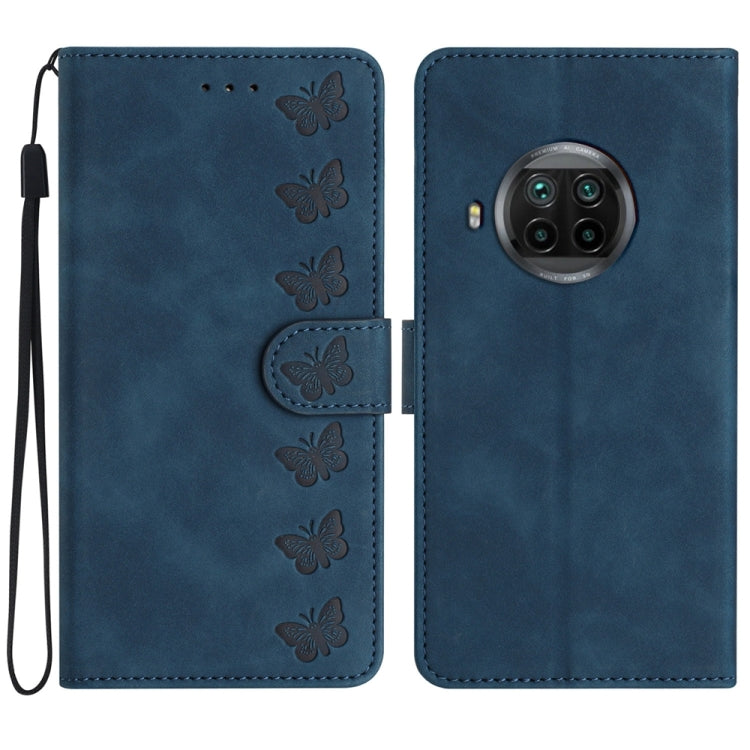 Seven Butterflies Embossed Leather Phone Case, For Xiaomi Redmi Note 9 5G / Note 9T, For Xiaomi Mi 10T Lite, For Xiaomi Mi 10T / 10T Pro, For Xiaomi Redmi 9A, For Xiaomi Redmi 9, For Xiaomi Redmi 9C, For Xiaomi Redmi Note 8T