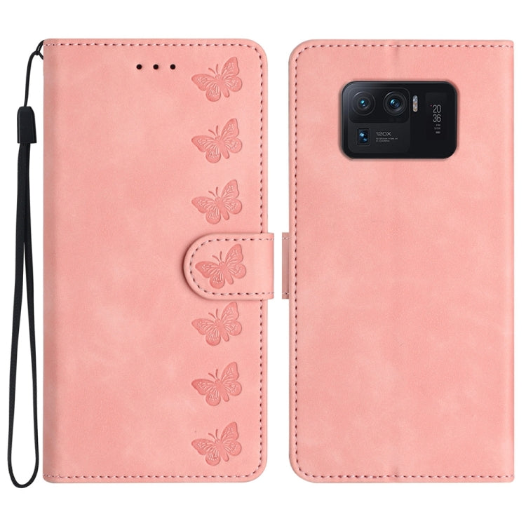 Seven Butterflies Embossed Leather Phone Case, For Xiaomi 11T / 11T Pro, For Xiaomi Redmi 10, For Xiaomi Mi 11 Ultra, For Xiaomi Mi 11 Pro, For Xiaomi Redmi Note 10 5G, For Xiaomi Redmi Note 10 4G, For Xiaomi Redmi Note 10 Pro, For Xiaomi Redmi K40