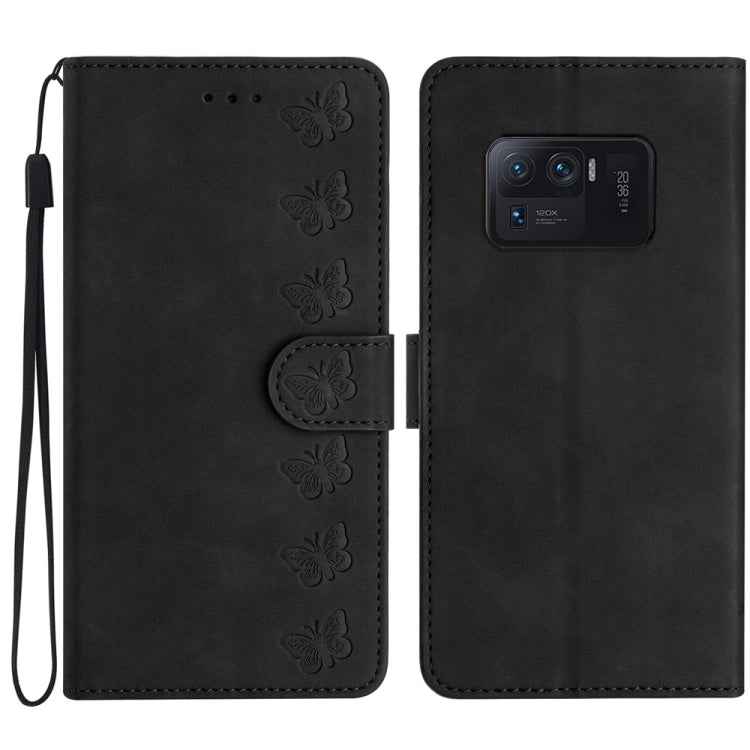 Seven Butterflies Embossed Leather Phone Case, For Xiaomi 11T / 11T Pro, For Xiaomi Redmi 10, For Xiaomi Mi 11 Ultra, For Xiaomi Mi 11 Pro, For Xiaomi Redmi Note 10 5G, For Xiaomi Redmi 9A, For Xiaomi Redmi 9, For Xiaomi Redmi 9C