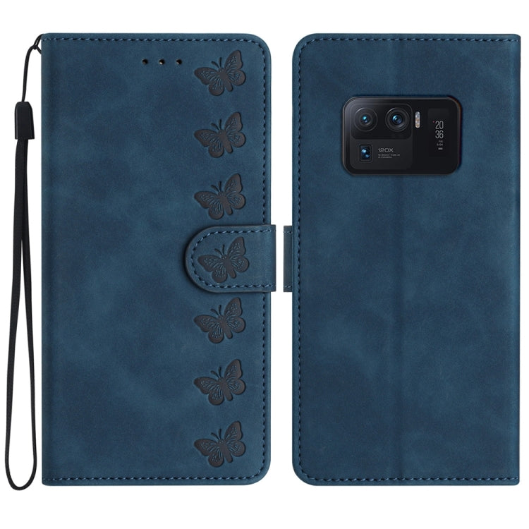 Seven Butterflies Embossed Leather Phone Case, For Xiaomi 11T / 11T Pro, For Xiaomi Redmi 10, For Xiaomi Mi 11 Ultra, For Xiaomi Mi 11 Pro, For Xiaomi Redmi Note 10 5G, For Xiaomi Redmi Note 10 4G, For Xiaomi Redmi Note 10 Pro, For Xiaomi Redmi K40