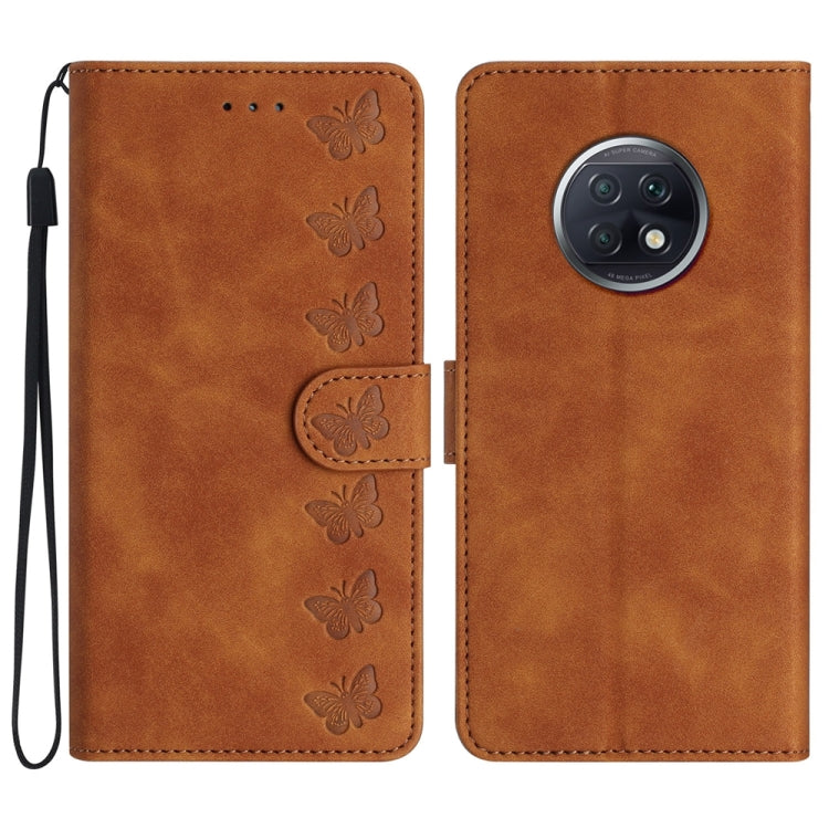 Seven Butterflies Embossed Leather Phone Case, For Xiaomi Redmi Note 9 5G / Note 9T, For Xiaomi Mi 10T Lite, For Xiaomi Mi 10T / 10T Pro, For Xiaomi Redmi 9A, For Xiaomi Redmi 9, For Xiaomi Redmi 9C, For Xiaomi Redmi Note 8T