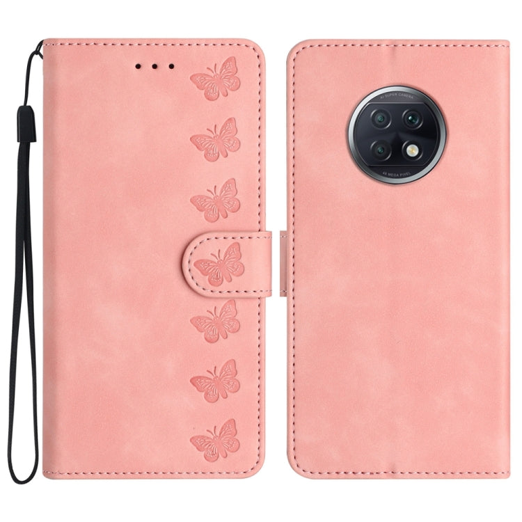 Seven Butterflies Embossed Leather Phone Case, For Xiaomi Redmi Note 9 5G / Note 9T, For Xiaomi Mi 10T Lite, For Xiaomi Mi 10T / 10T Pro, For Xiaomi Redmi 9A, For Xiaomi Redmi 9, For Xiaomi Redmi 9C, For Xiaomi Redmi Note 8T