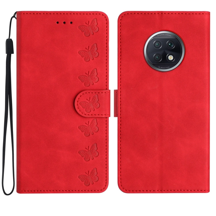 Seven Butterflies Embossed Leather Phone Case, For Xiaomi Redmi Note 9 5G / Note 9T, For Xiaomi Mi 10T Lite, For Xiaomi Mi 10T / 10T Pro, For Xiaomi Redmi 9A, For Xiaomi Redmi 9, For Xiaomi Redmi 9C, For Xiaomi Redmi Note 8T