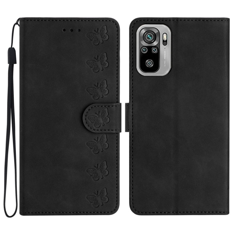 Seven Butterflies Embossed Leather Phone Case, For Xiaomi 11T / 11T Pro, For Xiaomi Redmi 10, For Xiaomi Mi 11 Ultra, For Xiaomi Mi 11 Pro, For Xiaomi Redmi Note 10 5G, For Xiaomi Redmi Note 10 4G, For Xiaomi Redmi Note 10 Pro, For Xiaomi Redmi K40