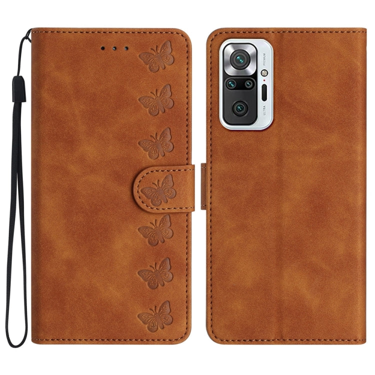 Seven Butterflies Embossed Leather Phone Case, For Xiaomi 11T / 11T Pro, For Xiaomi Redmi 10, For Xiaomi Mi 11 Ultra, For Xiaomi Mi 11 Pro, For Xiaomi Redmi Note 10 5G, For Xiaomi Redmi Note 10 4G, For Xiaomi Redmi Note 10 Pro, For Xiaomi Redmi K40