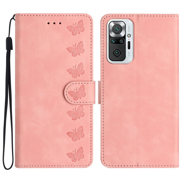 Seven Butterflies Embossed Leather Phone Case, For Xiaomi 11T / 11T Pro, For Xiaomi Redmi 10, For Xiaomi Mi 11 Ultra, For Xiaomi Mi 11 Pro, For Xiaomi Redmi Note 10 5G, For Xiaomi Redmi Note 10 4G, For Xiaomi Redmi Note 10 Pro, For Xiaomi Redmi K40