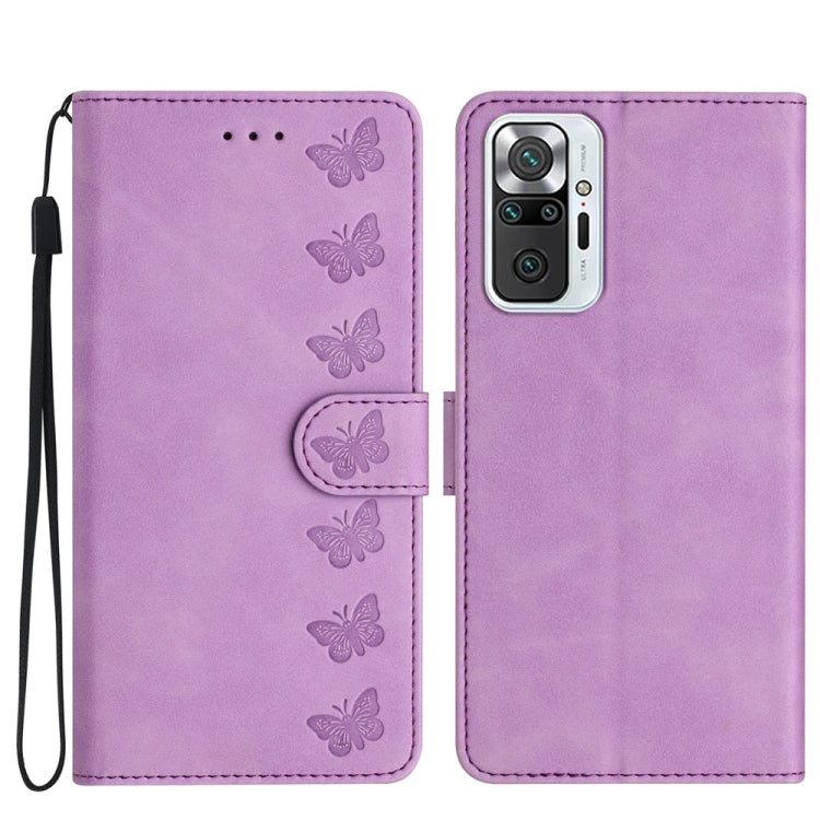 Seven Butterflies Embossed Leather Phone Case, For Xiaomi 11T / 11T Pro, For Xiaomi Redmi 10, For Xiaomi Mi 11 Ultra, For Xiaomi Mi 11 Pro, For Xiaomi Redmi Note 10 5G, For Xiaomi Redmi Note 10 4G, For Xiaomi Redmi Note 10 Pro, For Xiaomi Redmi K40