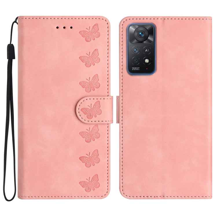 Seven Butterflies Embossed Leather Phone Case, For Xiaomi Redmi A1, For Xiaomi Redmi Note 11 Pro 5G Global, For Xiaomi 12 Lite, For Xiaomi Redmi 10A, For Xiaomi Redmi 10C, For Xiaomi Redmi Note 11 5G, For Xiaomi Redmi 10 2022, For Xiaomi 12 Pro