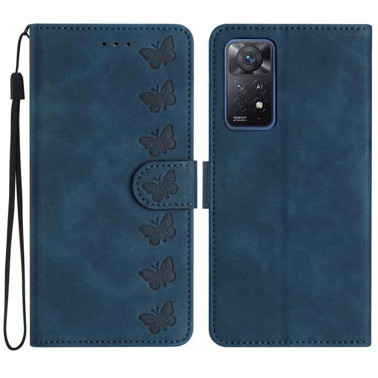 Seven Butterflies Embossed Leather Phone Case, For Xiaomi Redmi A1, For Xiaomi Redmi Note 11 Pro 5G Global, For Xiaomi 12 Lite, For Xiaomi Redmi 10A, For Xiaomi Redmi 10C, For Xiaomi Redmi Note 11 5G, For Xiaomi Redmi 10 2022, For Xiaomi 12 Pro