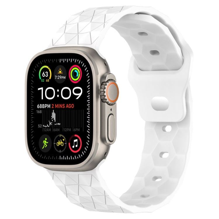Football Texture Silicone Watch Band, For Apple Watch Ultra 2 49mm, For Apple Watch 9 45mm, For Apple Watch 9 41mm, For Apple Watch Ultra 49mm