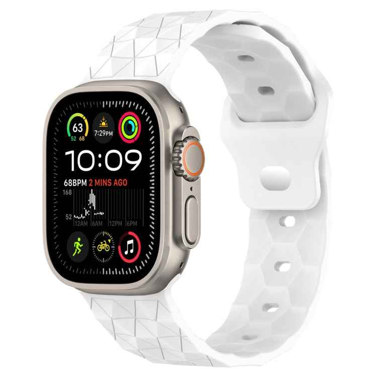 Football Texture Silicone Watch Band, For Apple Watch Ultra 2 49mm, For Apple Watch 9 45mm, For Apple Watch 9 41mm, For Apple Watch Ultra 49mm