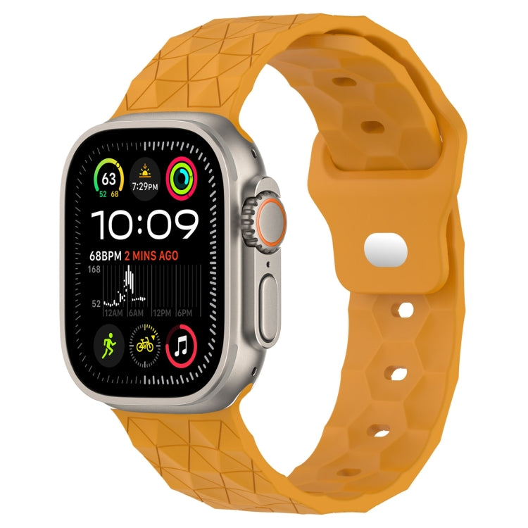 Football Texture Silicone Watch Band, For Apple Watch Ultra 2 49mm, For Apple Watch 9 45mm, For Apple Watch 9 41mm, For Apple Watch Ultra 49mm
