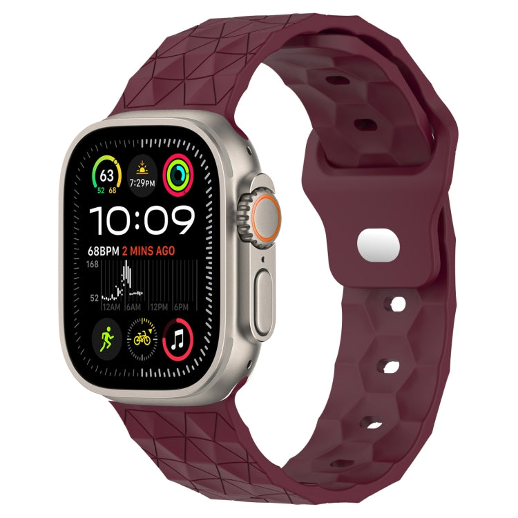 Football Texture Silicone Watch Band, For Apple Watch Ultra 2 49mm, For Apple Watch 9 45mm, For Apple Watch 9 41mm, For Apple Watch Ultra 49mm