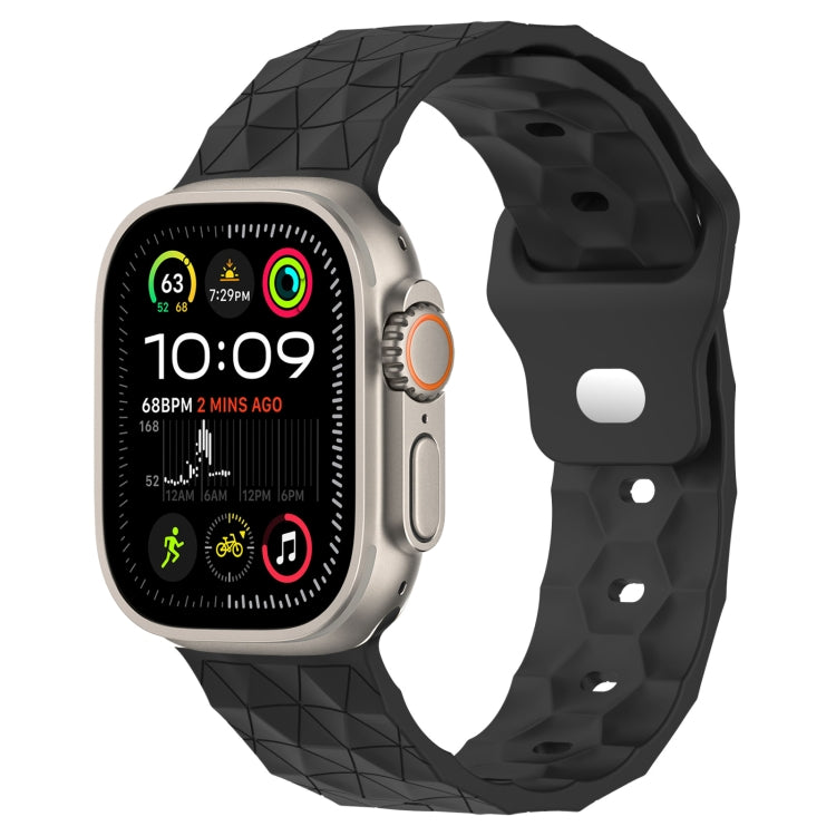 Football Texture Silicone Watch Band, For Apple Watch Ultra 2 49mm, For Apple Watch 9 45mm, For Apple Watch 9 41mm, For Apple Watch Ultra 49mm