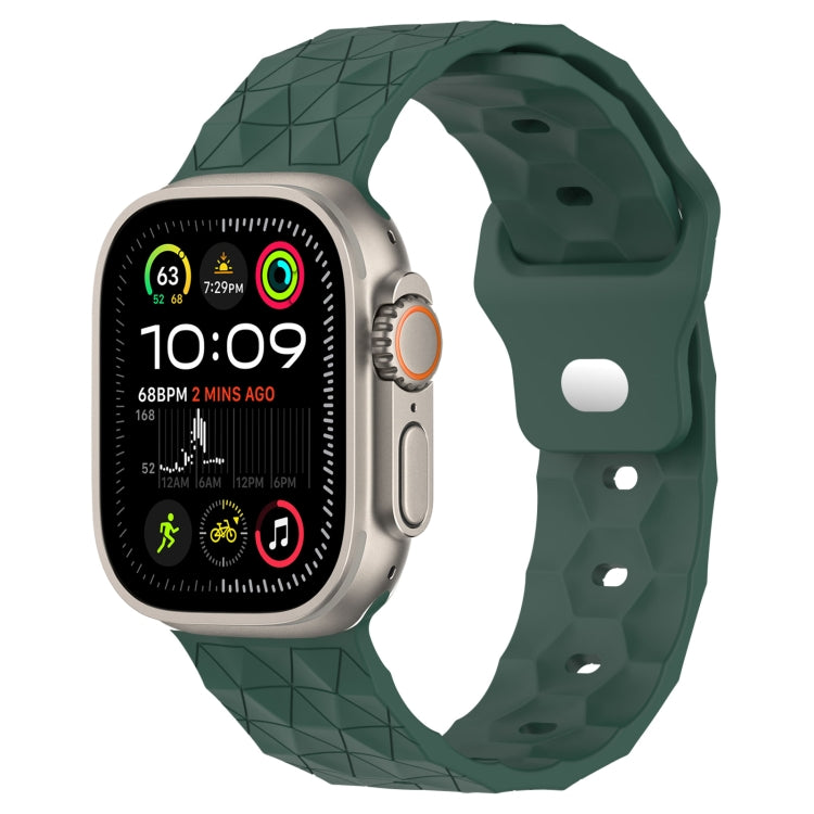 Football Texture Silicone Watch Band, For Apple Watch Ultra 2 49mm, For Apple Watch 9 45mm, For Apple Watch 9 41mm, For Apple Watch Ultra 49mm