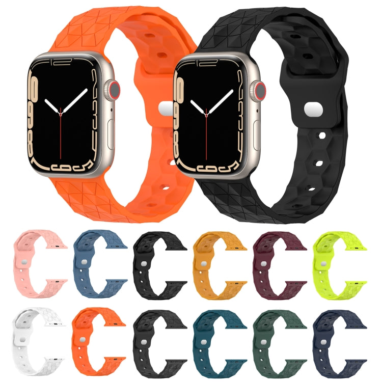 Football Texture Silicone Watch Band, For Apple Watch Ultra 2 49mm, For Apple Watch 9 45mm, For Apple Watch 9 41mm, For Apple Watch Ultra 49mm