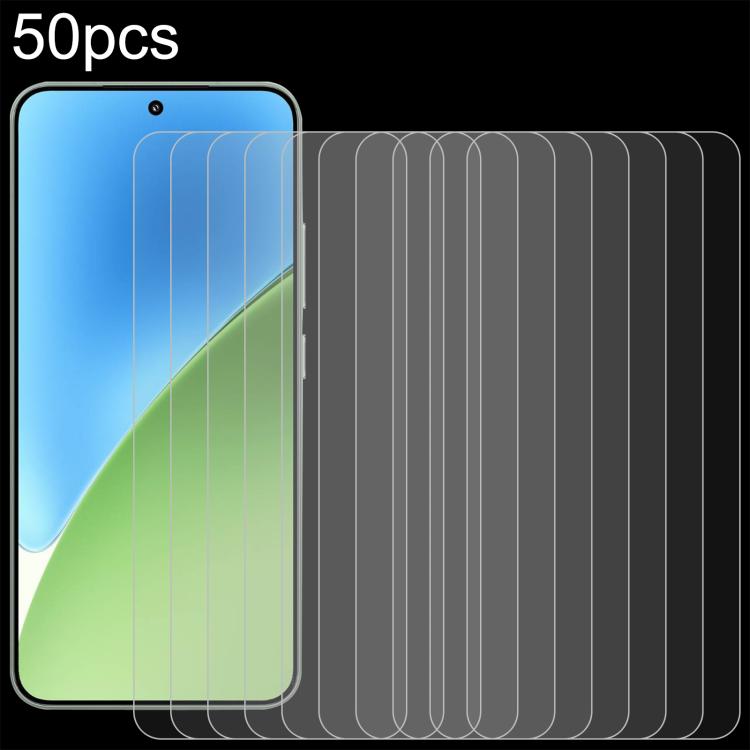 50pcs 0.26mm 9H 2.5D Tempered Glass Film, For Xiaomi Poco M8s 5G, For Xiaomi Poco C81 Pro 4G, For Redmi A7 Pro 171mm / Poco C85x 5G, For Redmi R70 5G / R70m 5G, For Xiaomi Poco C85x 5G, For Redmi Note 15 Special 5G, For Redmi 15a 5G, For Xiaomi 17T 5G ...