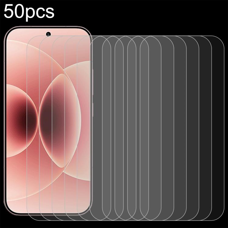 50pcs 0.26mm 9H 2.5D Tempered Glass Film, For Xiaomi Poco M8s 5G, For Xiaomi Poco C81 Pro 4G, For Redmi A7 Pro 171mm / Poco C85x 5G, For Redmi R70 5G / R70m 5G, For Xiaomi Poco C85x 5G, For Redmi Note 15 Special 5G, For Redmi 15a 5G, For Xiaomi 17T 5G ...