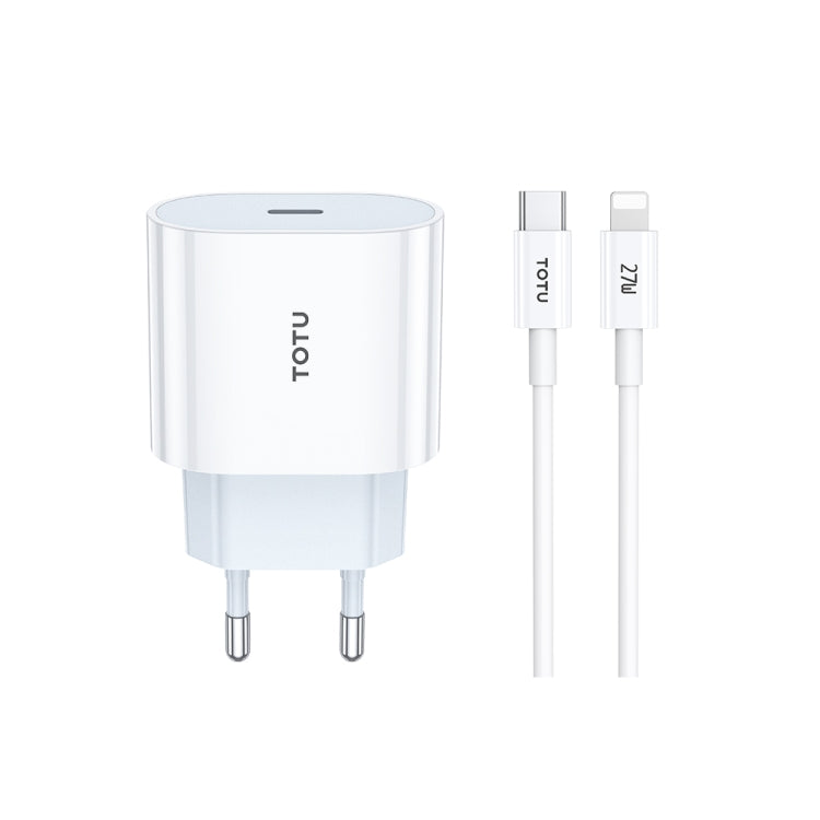 TOTU PD 20W Type-C Port Charger with Type-C to 8 Pin Data Cable Set