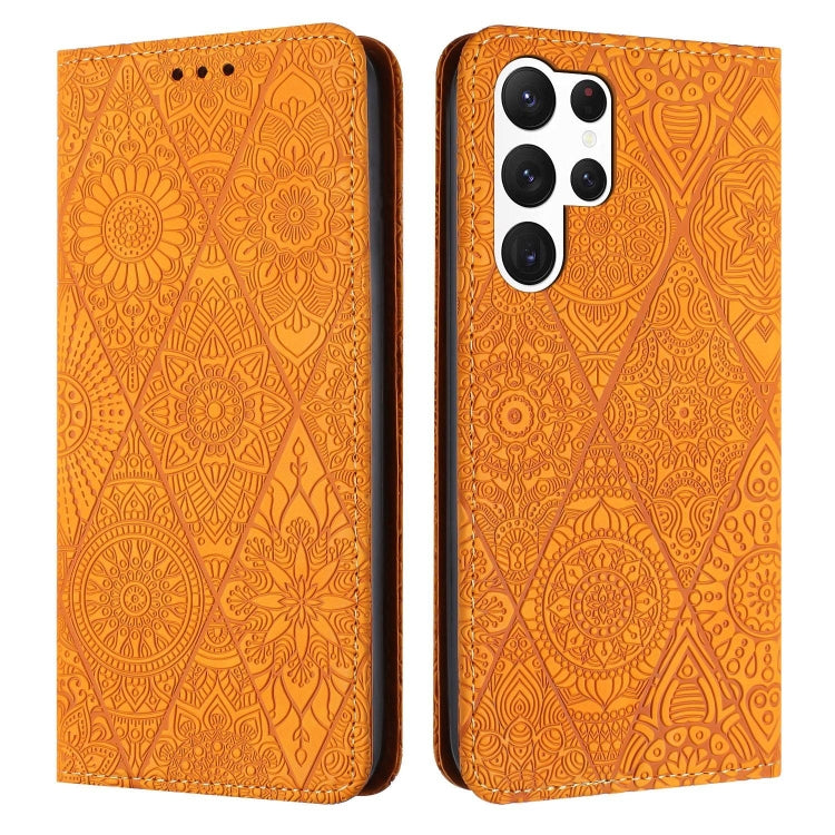 Ethnic Embossed Adsorption Leather Phone Case, For Samsung Galaxy S23 5G, For Samsung Galaxy S23 Ultra 5G, For Samsung Galaxy S22 5G, For Samsung Galaxy S22+ 5G, For Samsung Galaxy S22 Ultra 5G, For Samsung Galaxy S21 5G, For Samsung Galaxy S21+ 5G    ...