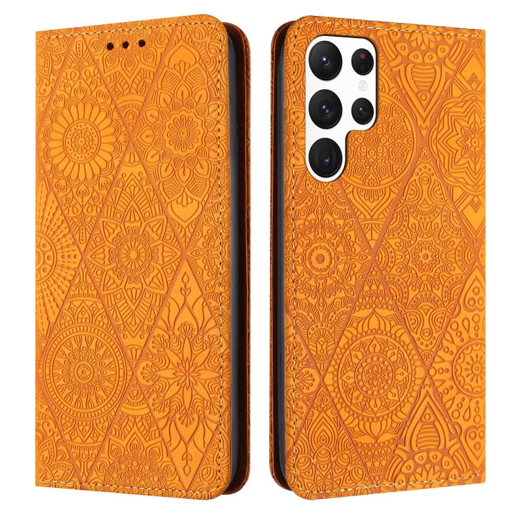 Ethnic Embossed Adsorption Leather Phone Case, For Samsung Galaxy S23 5G, For Samsung Galaxy S23 Ultra 5G, For Samsung Galaxy S22 5G, For Samsung Galaxy S22+ 5G, For Samsung Galaxy S22 Ultra 5G, For Samsung Galaxy S21 5G, For Samsung Galaxy S21+ 5G    ...