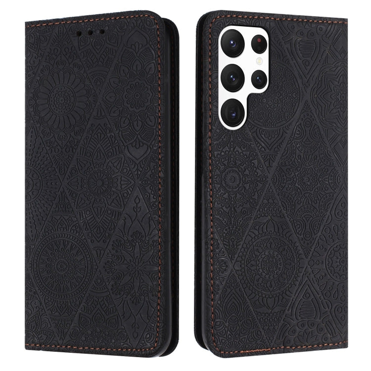 Ethnic Embossed Adsorption Leather Phone Case, For Samsung Galaxy S23 5G, For Samsung Galaxy S23 Ultra 5G, For Samsung Galaxy S22 5G, For Samsung Galaxy S22+ 5G, For Samsung Galaxy S22 Ultra 5G, For Samsung Galaxy S21 5G, For Samsung Galaxy S21+ 5G    ...