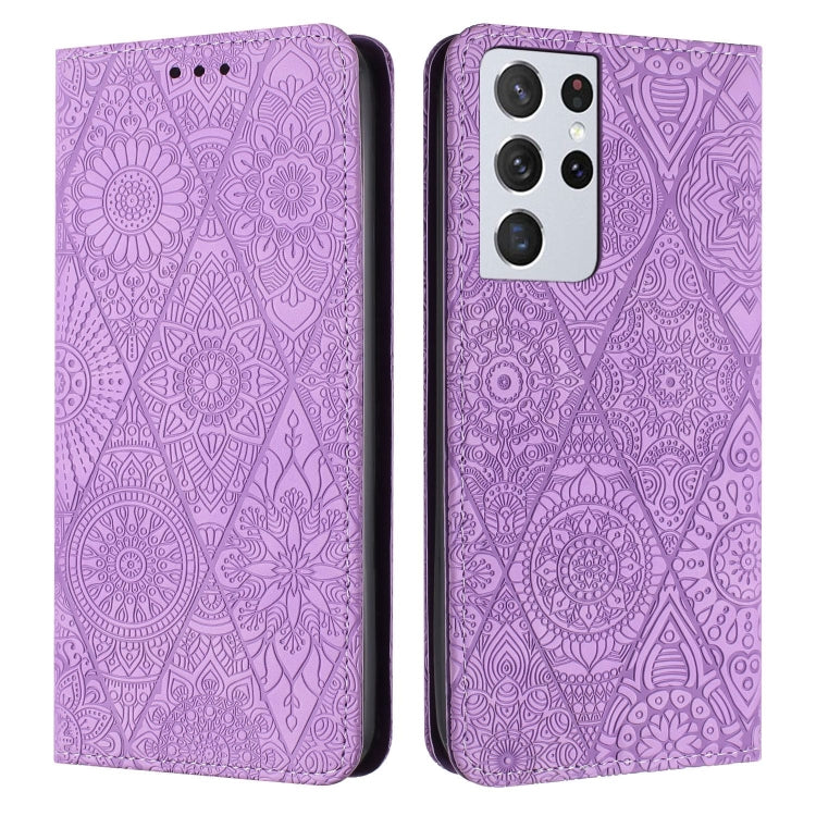 Ethnic Embossed Adsorption Leather Phone Case, For Samsung Galaxy S23 5G, For Samsung Galaxy S23 Ultra 5G, For Samsung Galaxy S22 5G, For Samsung Galaxy S22+ 5G, For Samsung Galaxy S22 Ultra 5G, For Samsung Galaxy S21 5G, For Samsung Galaxy S21+ 5G    ...