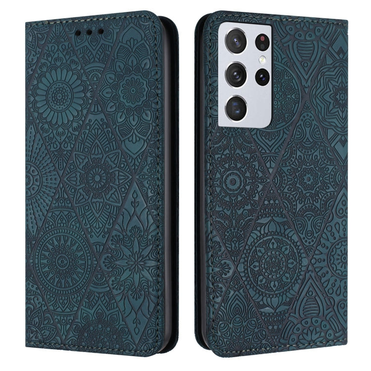 Ethnic Embossed Adsorption Leather Phone Case, For Samsung Galaxy S23 5G, For Samsung Galaxy S23 Ultra 5G, For Samsung Galaxy S22 5G, For Samsung Galaxy S22+ 5G, For Samsung Galaxy S22 Ultra 5G, For Samsung Galaxy S21 5G, For Samsung Galaxy S21+ 5G    ...