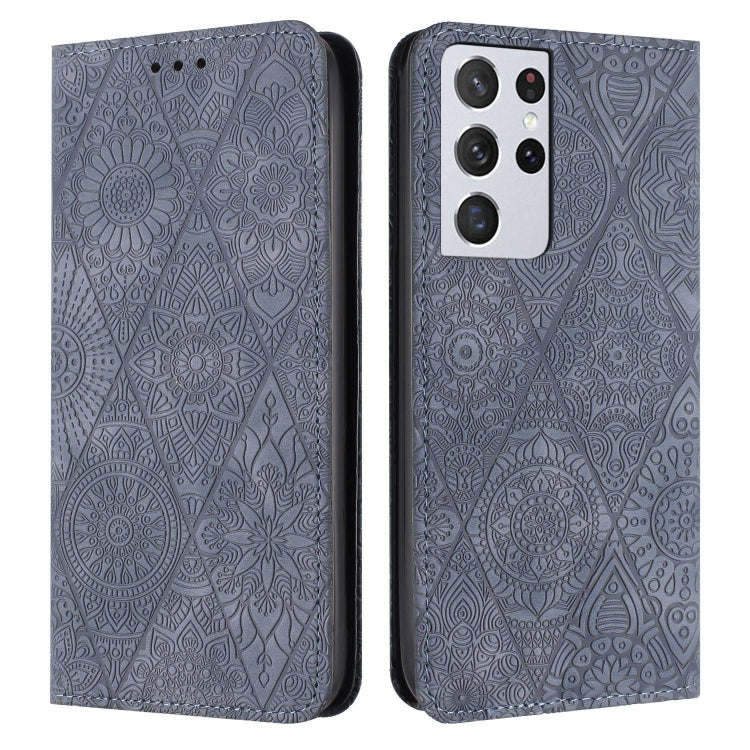Ethnic Embossed Adsorption Leather Phone Case, For Samsung Galaxy S23 5G, For Samsung Galaxy S23 Ultra 5G, For Samsung Galaxy S22 5G, For Samsung Galaxy S22+ 5G, For Samsung Galaxy S22 Ultra 5G, For Samsung Galaxy S21 5G, For Samsung Galaxy S21+ 5G    ...