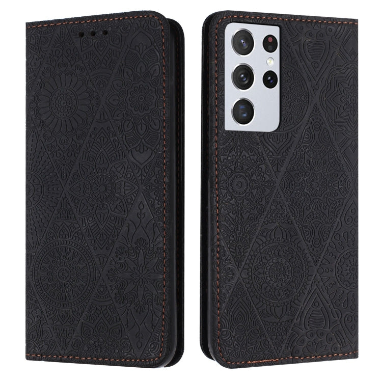 Ethnic Embossed Adsorption Leather Phone Case, For Samsung Galaxy S23 5G, For Samsung Galaxy S23 Ultra 5G, For Samsung Galaxy S22 5G, For Samsung Galaxy S22+ 5G, For Samsung Galaxy S22 Ultra 5G, For Samsung Galaxy S21 5G, For Samsung Galaxy S21+ 5G    ...