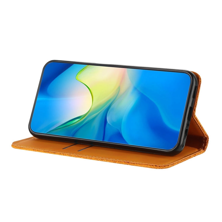 Ethnic Embossed Adsorption Leather Phone Case, For Samsung Galaxy S20, For Samsung Galaxy S20+, For Samsung Galaxy S20 FE, For Samsung Galaxy S20 Ultra, For Samsung Galaxy A02s 166mm, For Samsung Galaxy A03s 166mm, For Samsung Galaxy A12 5G            ...