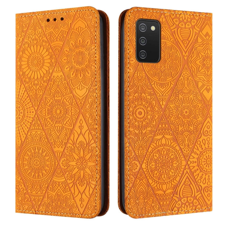 Ethnic Embossed Adsorption Leather Phone Case, For Samsung Galaxy S20, For Samsung Galaxy S20+, For Samsung Galaxy S20 FE, For Samsung Galaxy S20 Ultra, For Samsung Galaxy A02s 166mm, For Samsung Galaxy A03s 166mm, For Samsung Galaxy A12 5G            ...
