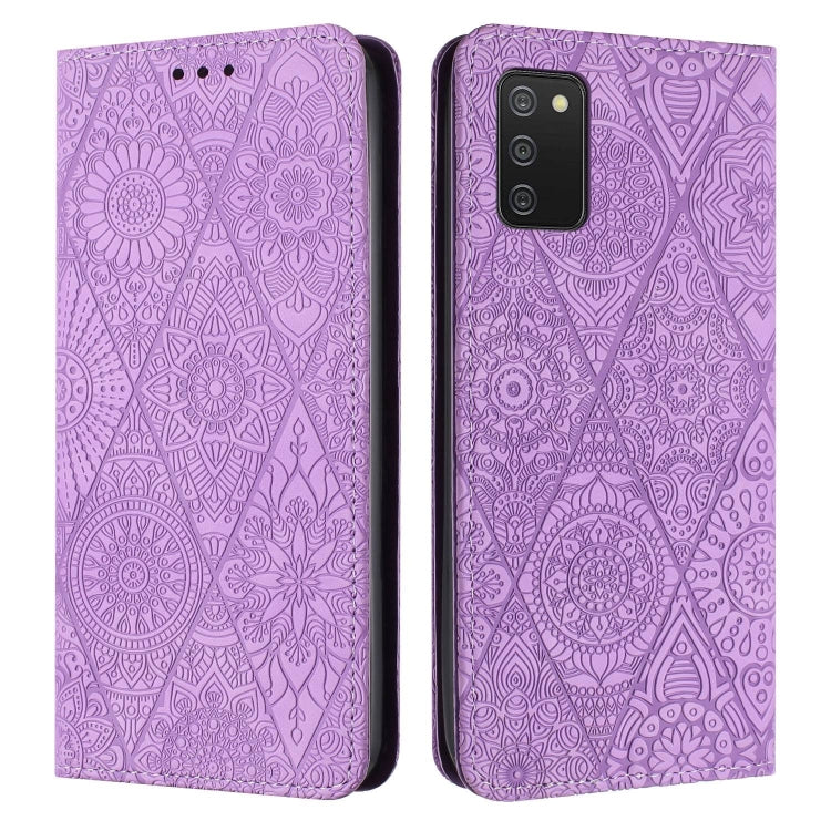 Ethnic Embossed Adsorption Leather Phone Case, For Samsung Galaxy S20, For Samsung Galaxy S20+, For Samsung Galaxy S20 FE, For Samsung Galaxy S20 Ultra, For Samsung Galaxy A02s 166mm, For Samsung Galaxy A03s 166mm, For Samsung Galaxy A12 5G            ...